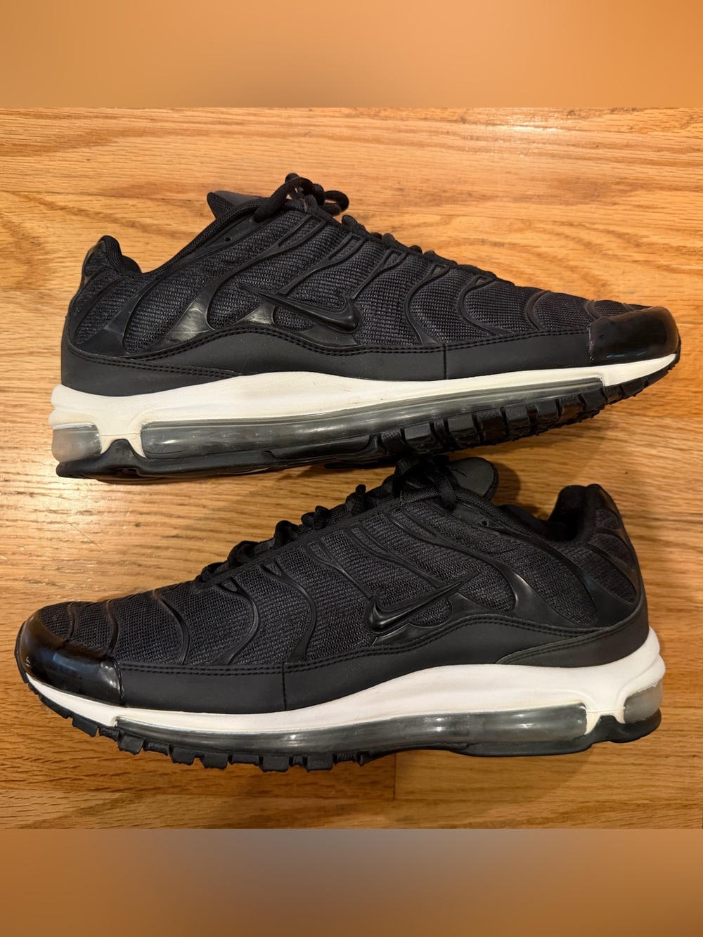 Nike Air Max 97 Plus Black White Men’s Size 13 AH8144-001 Rare